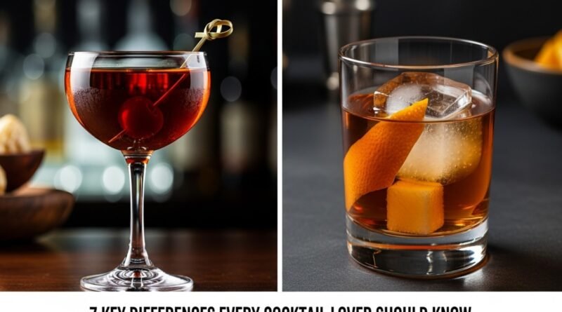 Manhattan Drink vs Old Fashioned