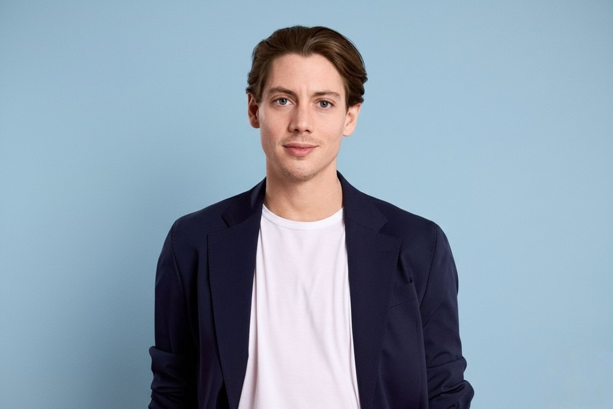 Sam Vanderpump portrait used for article discussing his parents Mark and Simone Vanderpump.”